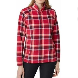Eddie Bauer Women’s Fleece 1/4 Quarter Zip Pullover Dark Berry Red XXL